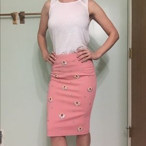The Clothing Company Beaded Pencil Skirt